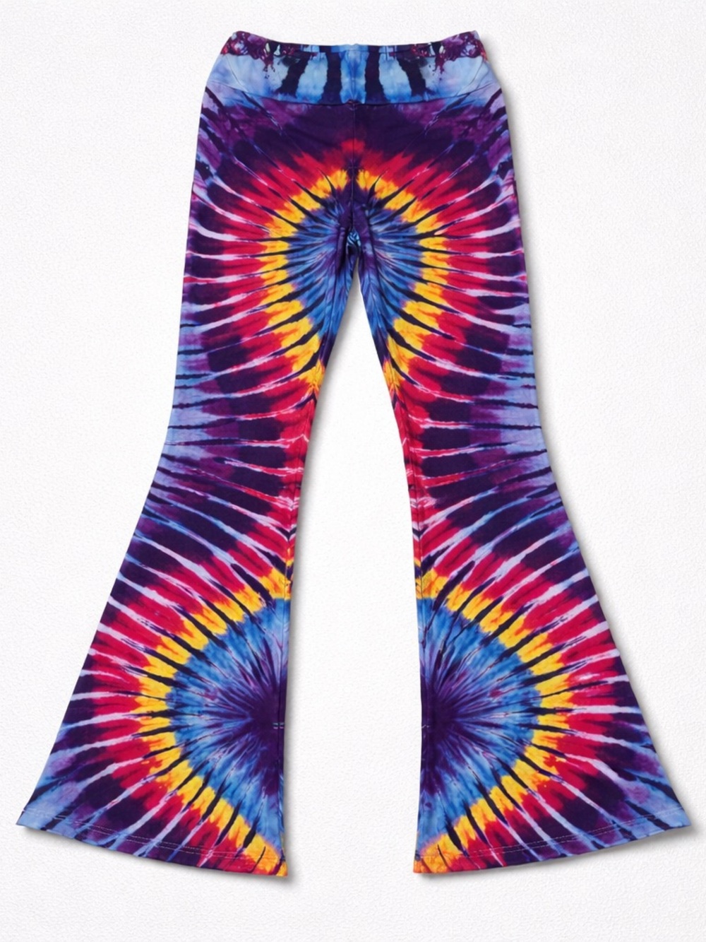 Women’s Vibrant Tie-Dye Flare Leggings Multicolor Size M